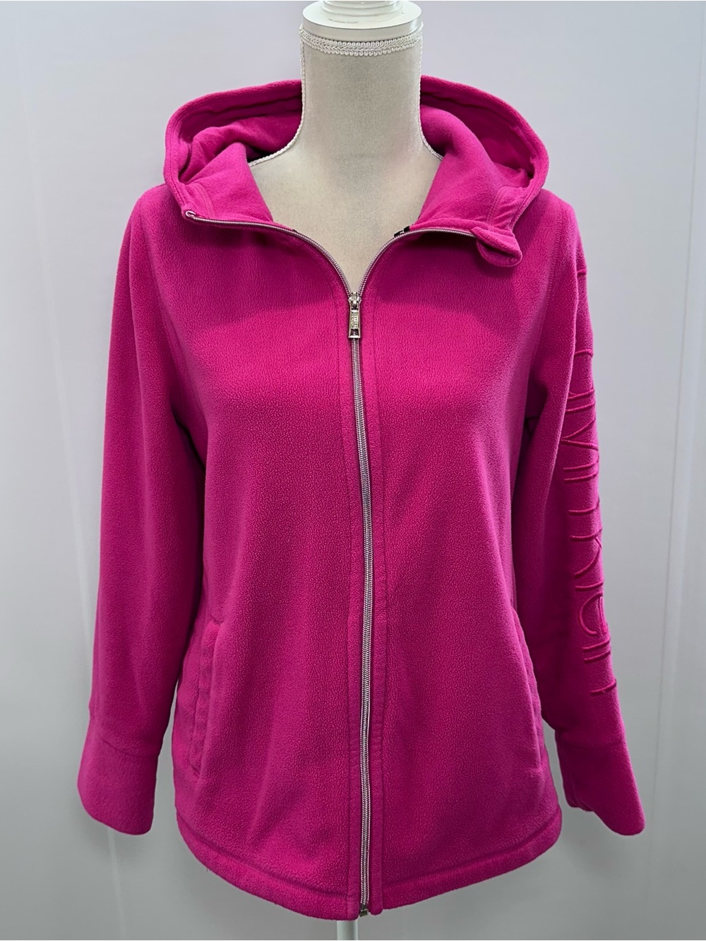 Calvin Klein Performance Bright Pink Fleece Hooded Jacket